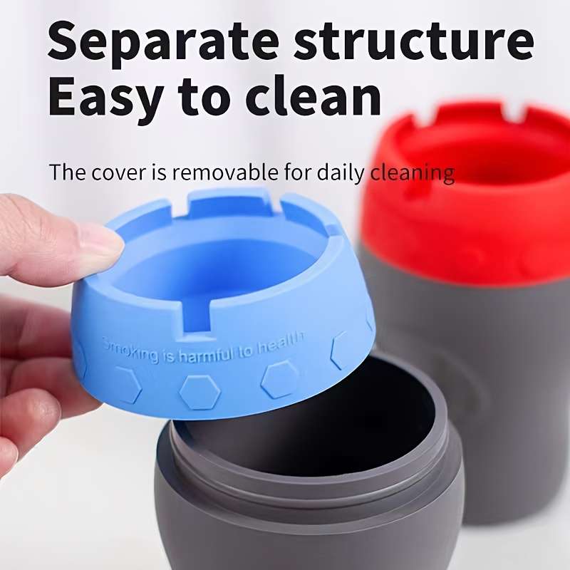 1pc A Unique And Creative Silicone Ashtray for Home And Car Use Designed to Be Anti-Fall And Dust-