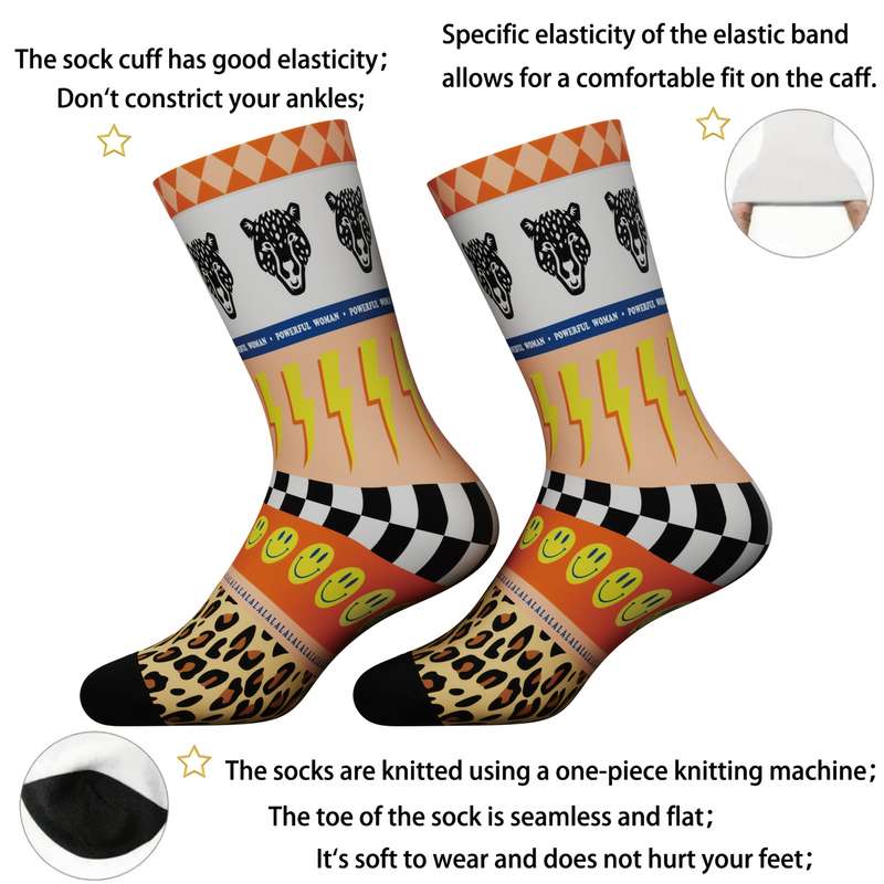1 Pair Multicolor Size M Socks