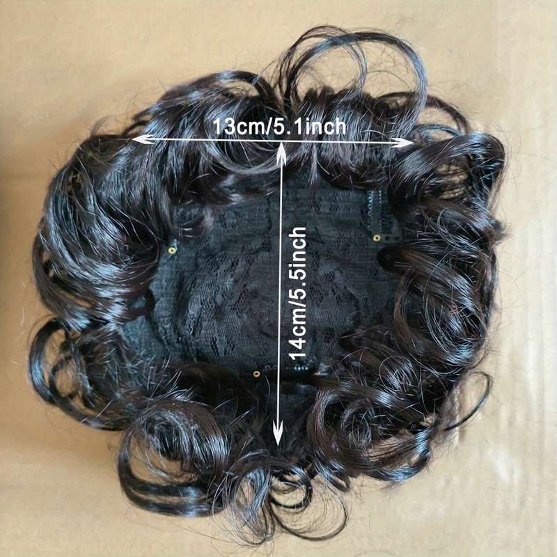 1Pc Black 10.16cm Fashion Design Wig