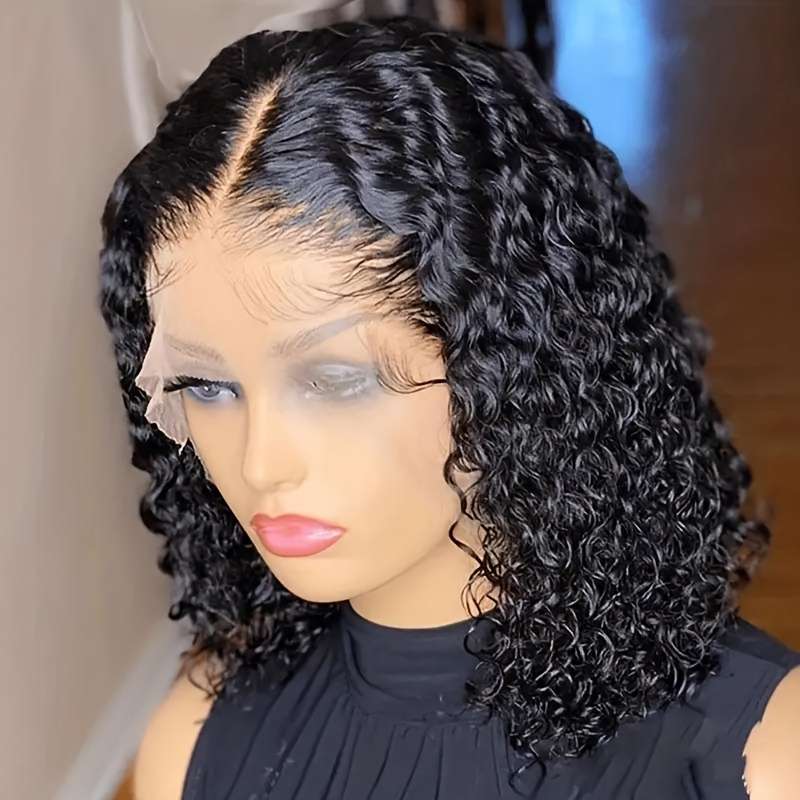1Pc Black 35.56cm Fashion Design Wig