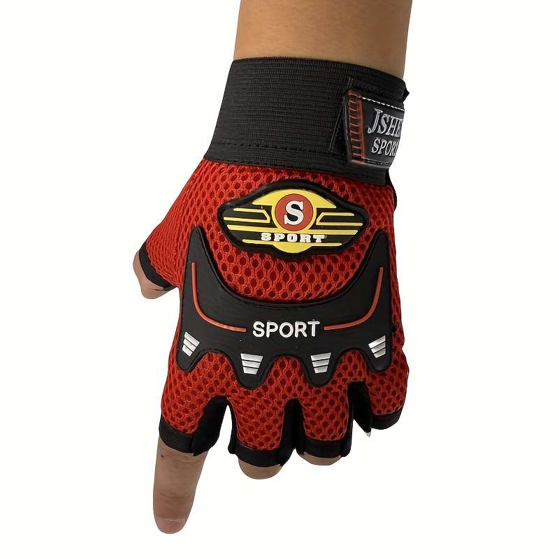 1 Pair Black Outdoor Sports Gloves