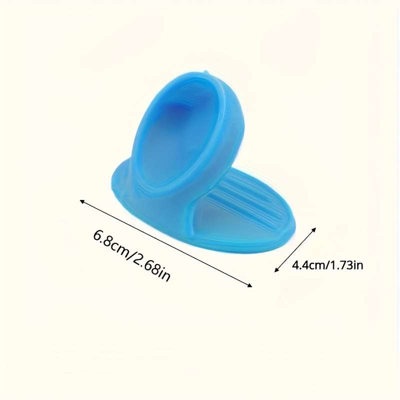 2pcs Silicone Heat-Resistant Finger Grips Anti-Burn Pot Holders for Microwave Oven Non-Elec