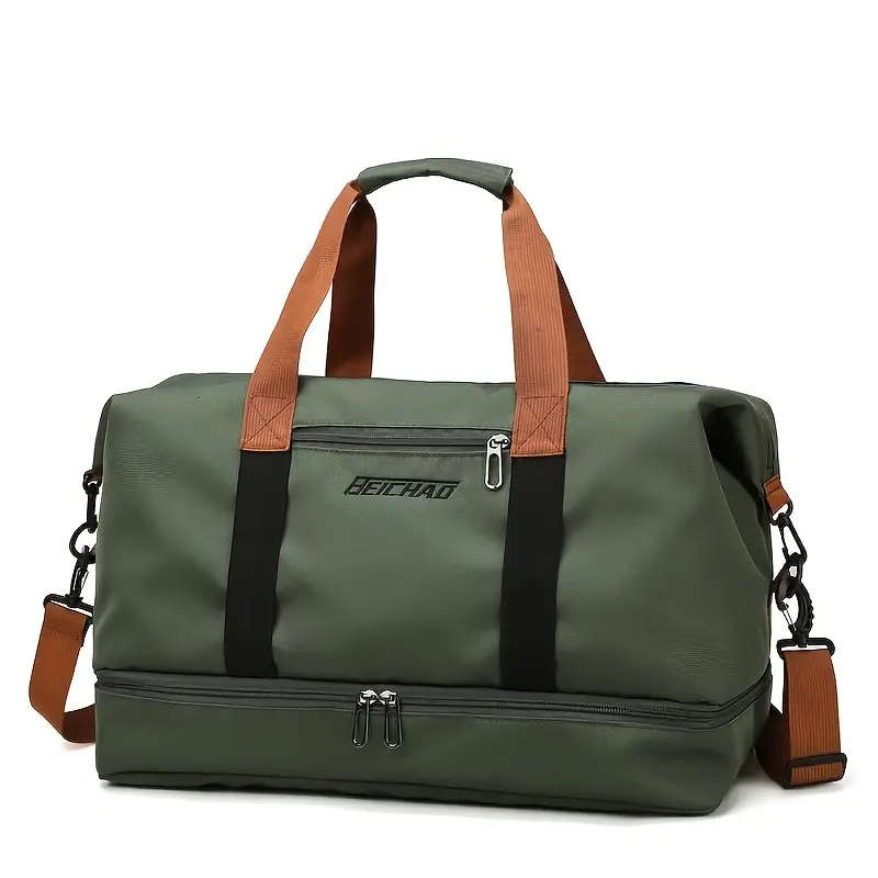 Extra Large Waterproof Travel Duffel Bag with Dry  Wet Separation Lightweight Spacious Handbag