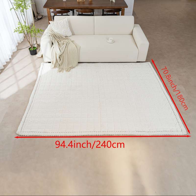 1Pc White 180x240cm 70.8x94.4inch Floor Mat