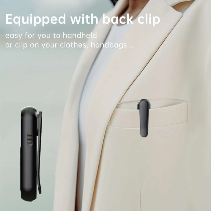 1Pc Portable Fm Radio With Clip Rechargeable Mini Size Suitable For Meetings Tours Horse Racing And