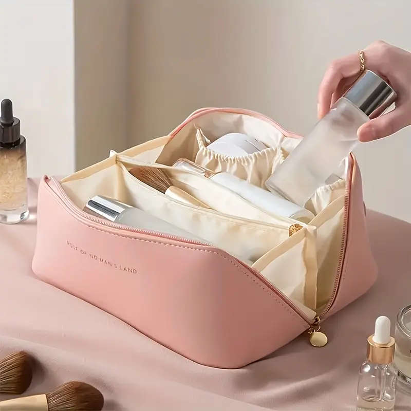 1pc Portable Functional Makeup Bag Travel Waterproof Cosmetic Storage Pouch Toiletry Wash Organizer