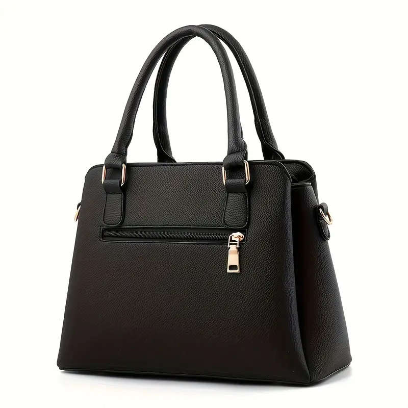 Elegant Embroidered Tote Bag with Tassel Charm Vintage Soft Faux Leather Versatile Crossbody Shoulde