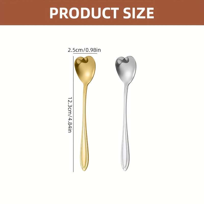 4pcs Stainless Steel Coffee Spoon Set Creative Dessert Spoons for Sugar Stirring Ice Cream