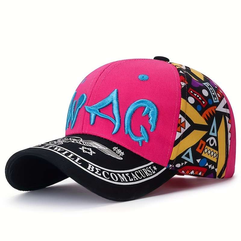 1pc New Printed Embroidered Outdoor Hat Suitable for Men and Women Spring and Summer Baseball