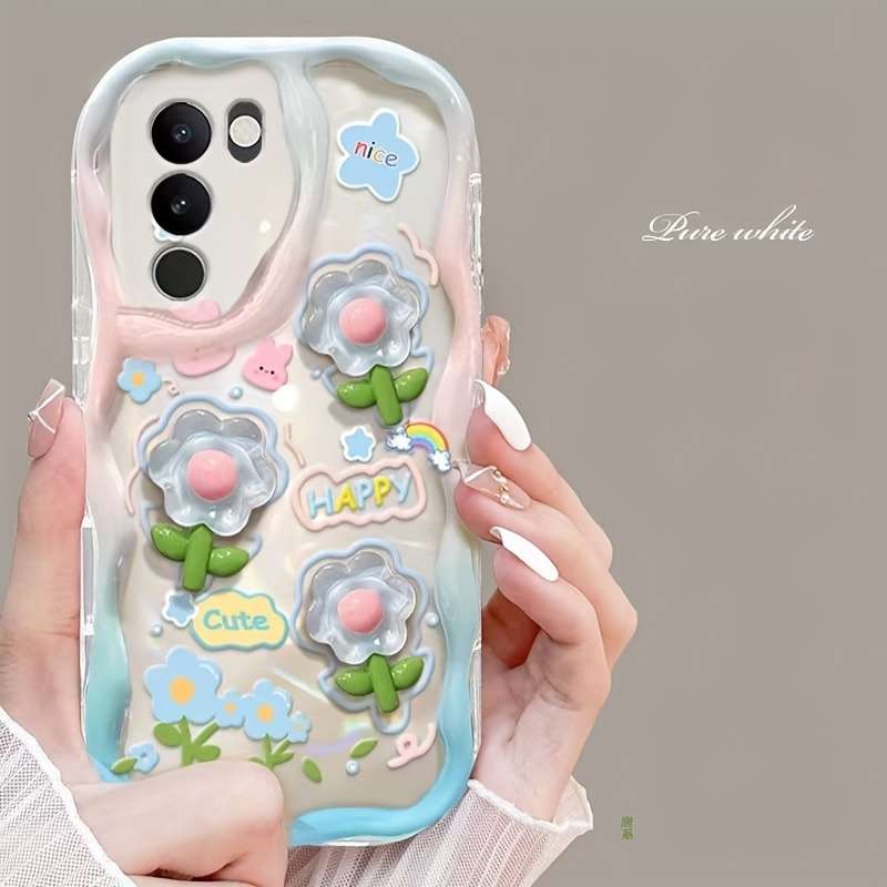 1pc Transparent Blue For Samsung Galaxy S24 FE Phone Cases