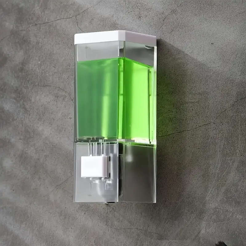 1pc Easy-Install Wall-Mounted Soap Dispenser BPA-Free Single-Head Hand Soap Machine for Bathroom Hot