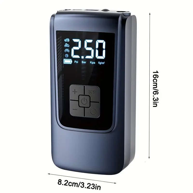1pc Air Compressor Pump Inflator Car Portable Digital Air Compressor Cordless Car Tire Pump Suitable