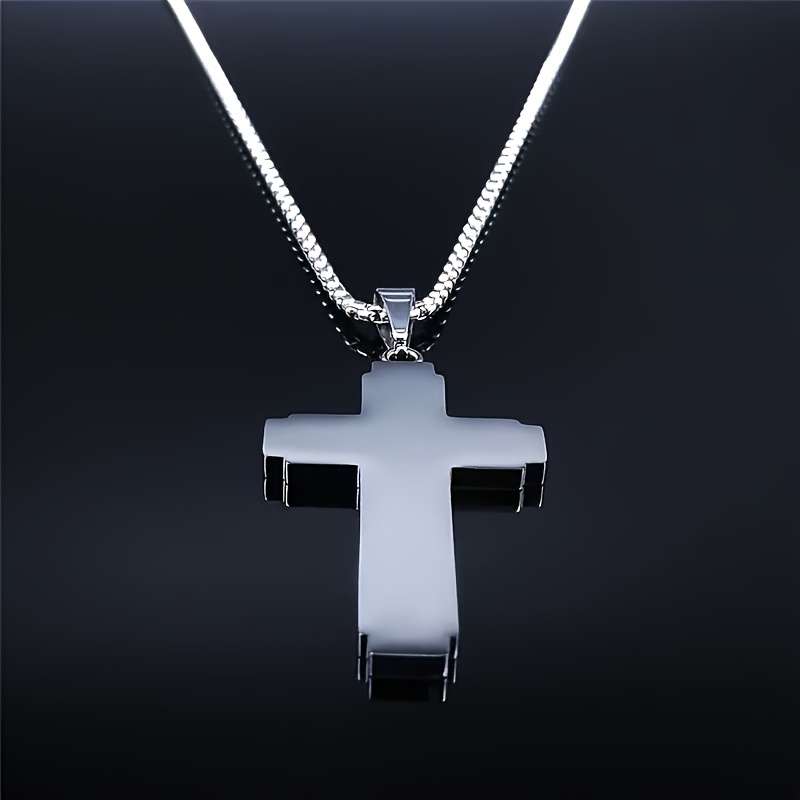 1 Piece Black Jesus Theme Pendant