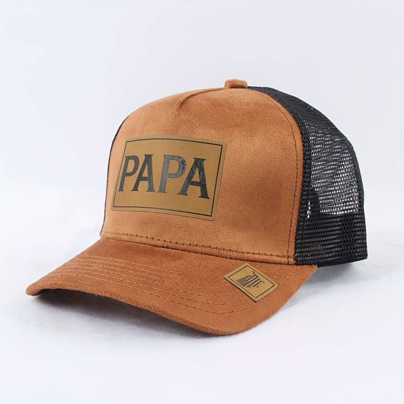 1pc Breathable Mesh Baseball Cap for Men Women Adjustable Sun-Protective Trucker Hat with Tren