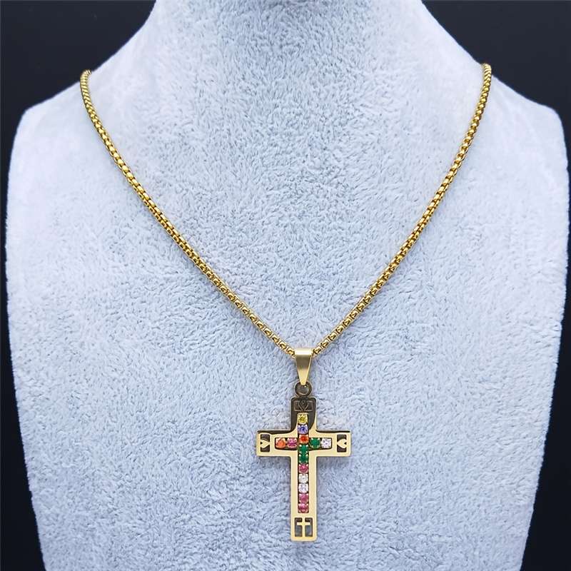 1 Piece Golden Jesus Theme Pendant