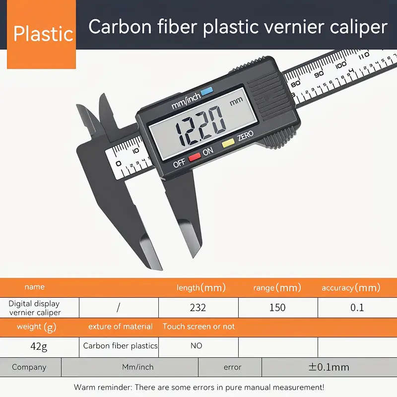 1pc Digital Caliper with LCD Screen Triangular Scale Ruler Electronic Micrometer Measuring Tool High
