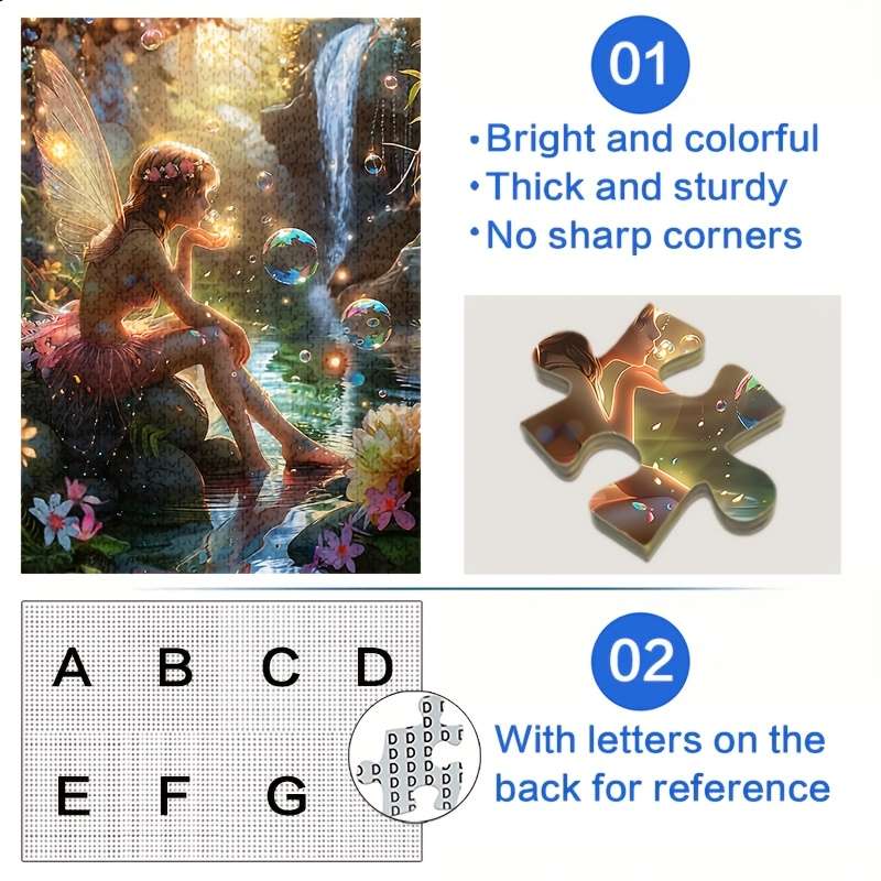 1000pcs Waterfall Fairy Jigsaw Puzzle Large Challenging Paper Puzzle for Adults I