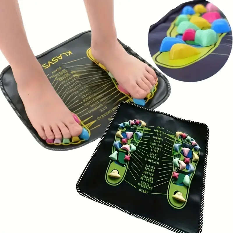 1pc Foot Massage Mat with Pebble Design Plastic Massage Pad for Feet Fitness and Relaxation Enhances