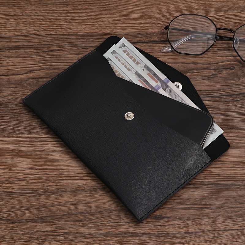 1pc A Wallet Made of Faux Leather with 1 Or 2 Buttons a Reusable Coin Envelope Wallet a Simple So