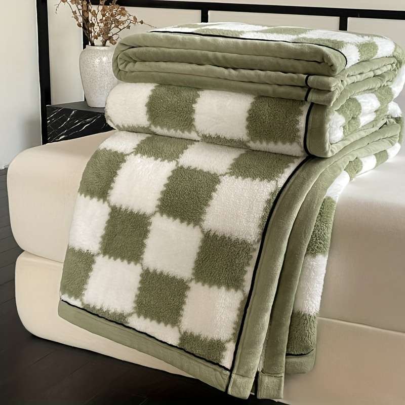 1ps Blanket Color Gray Grid size 150.11cmx200.15cm
