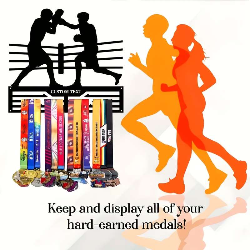 Custom Boxing Medals Display StandPersonalized Metal Wall Sculpture for Home  Outdoor Decoration