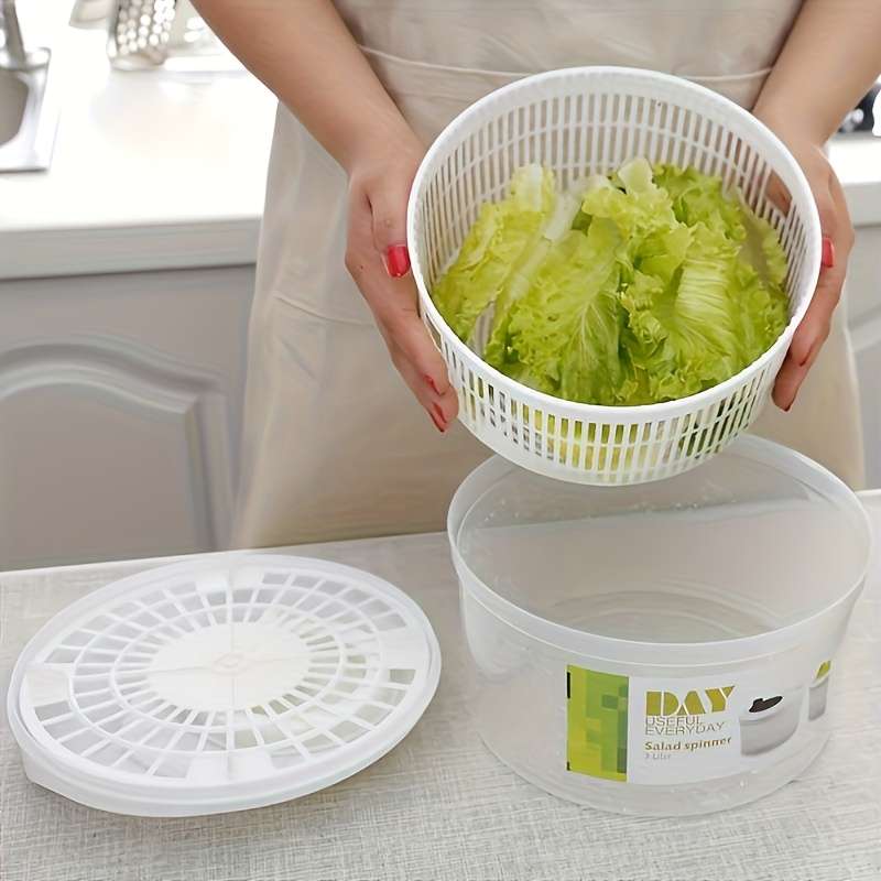 1pc Multi-Functional PP Kitchen Tool Vegetable And Fruit Dryer Salad Spinner Colander Baske
