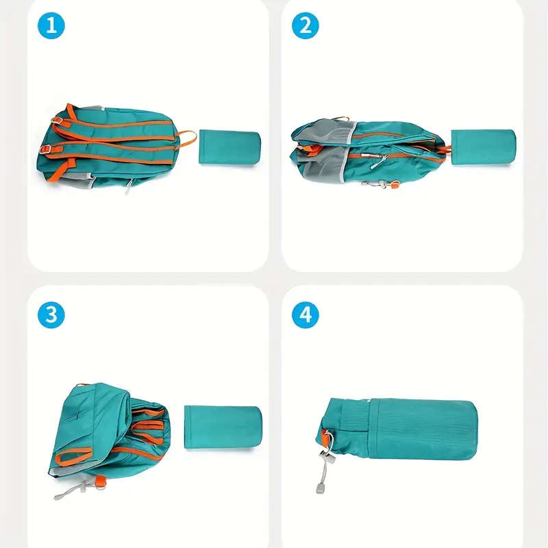 Lightweight Folding Backpack Hydrophobic Nylon Unisex Laptop Business Bag Utility Pocket Shoulder