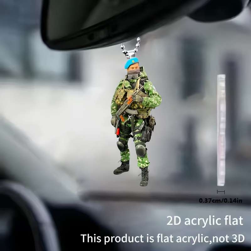 1pc 2D Flat   Acrylic One specialized  acrylic pendant for special forces soldiers