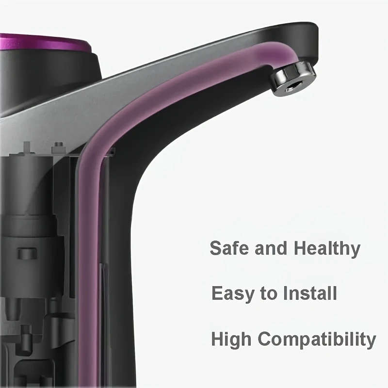 1pc USB Rechargeable Portable Water Pump Easy One-Touch Operation Automatic Dispensing for 11.36-18.