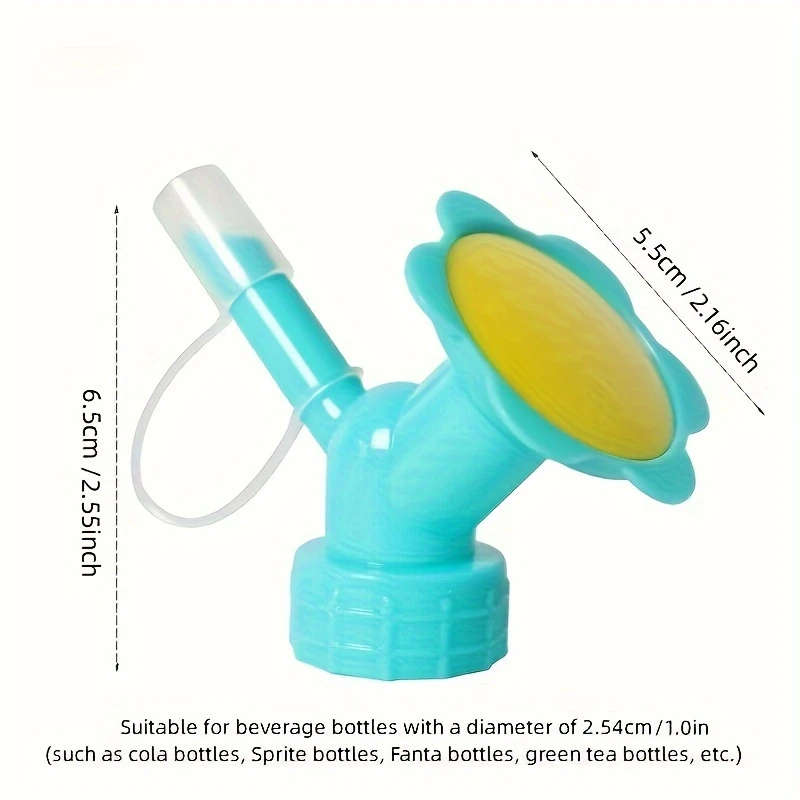 1pc Dual-Use Watering Nozzle Fits Soda Beverage Bottles Ideal for Flowers Gardening Thread Random Co
