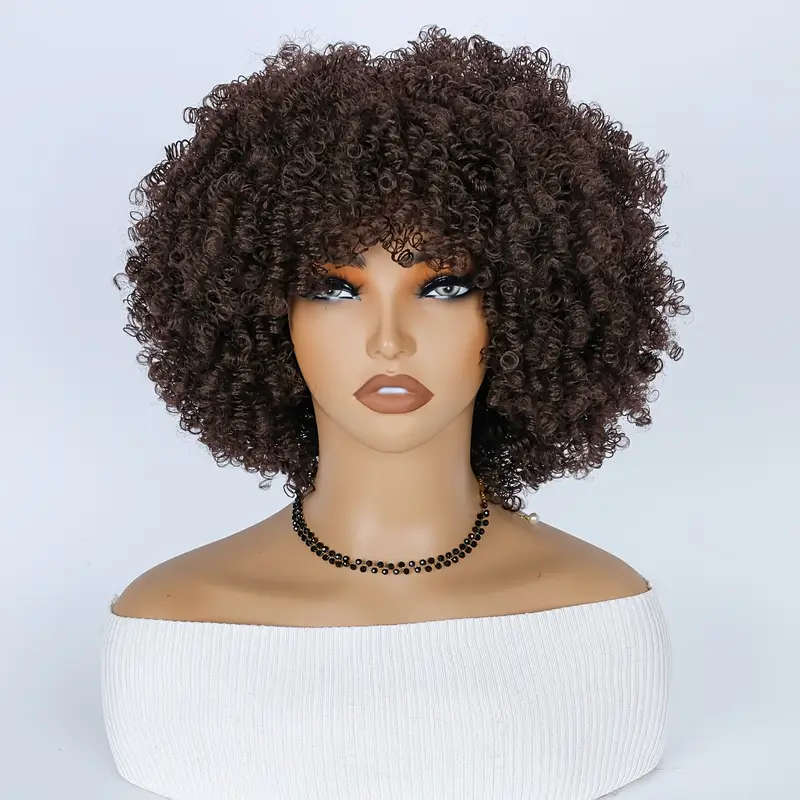 Women's Short Afro Curly Wig