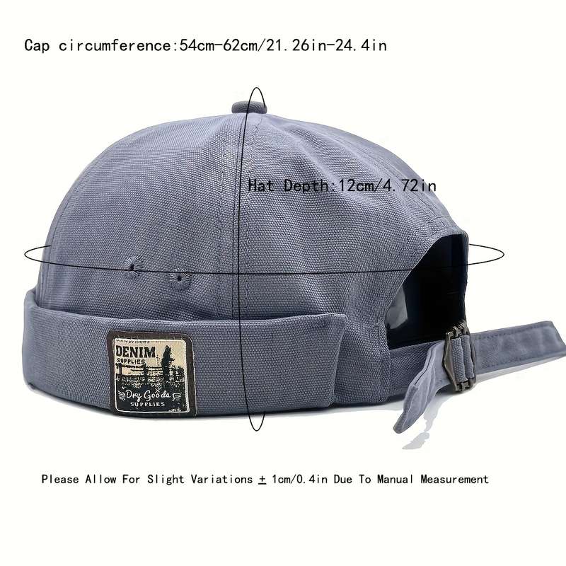 1pc Adjustable Breathable Docker Cap Xlamulu Vintage Docker Cap Adjustable Breathable Beanie w
