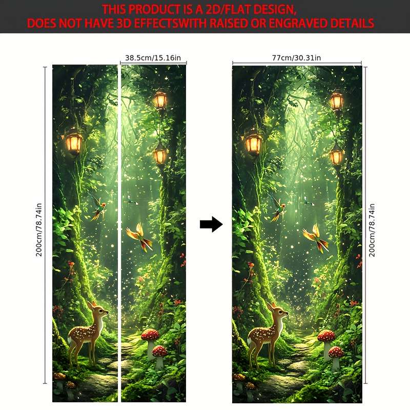 1Pc 77x200cm Door Window Sticker
