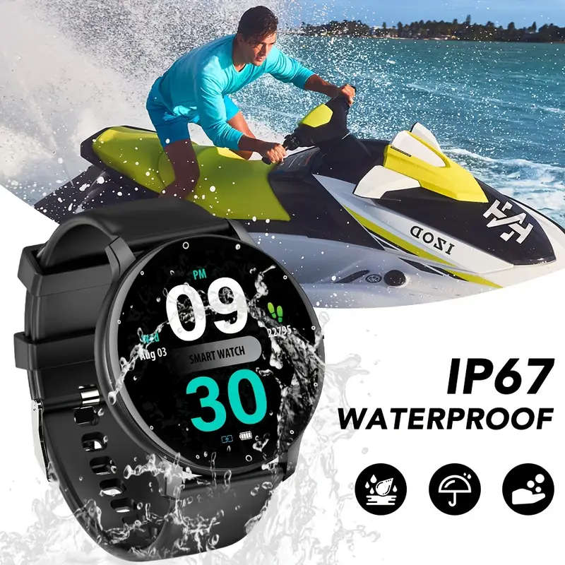 Smart Watch for Men Women 3.53cm Full Touch Screen 100+ Sports Modes Weather Music Control Voice
