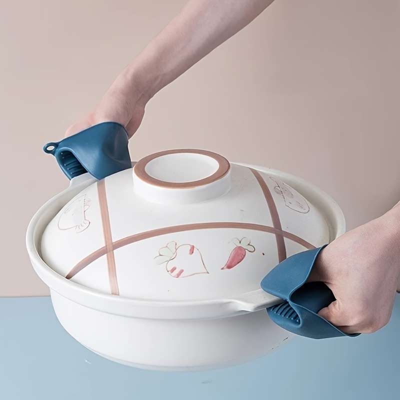 4-Piece Stainless Steel Kitchen Utensil Set Non-Slip Bowl Lifter Dish Grabber Heat-Resistant
