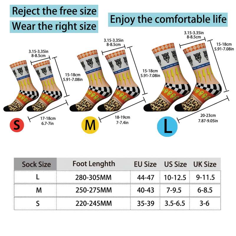 1 Pair Multicolor Size M Socks