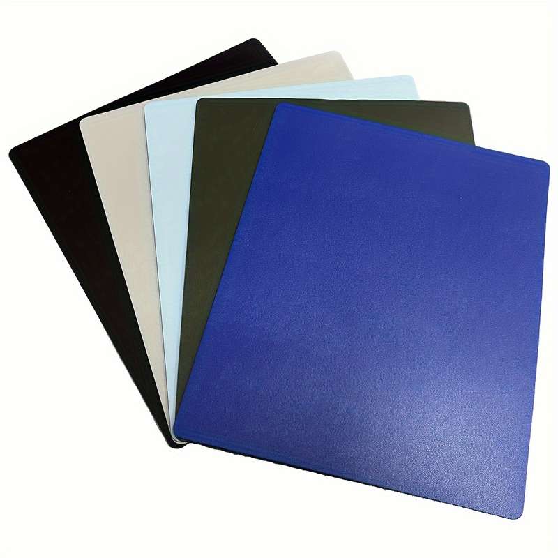 1pc Chic Faux Leather Mouse Pad Waterproof Scratch-Resistant Desk Mat for Office Hom