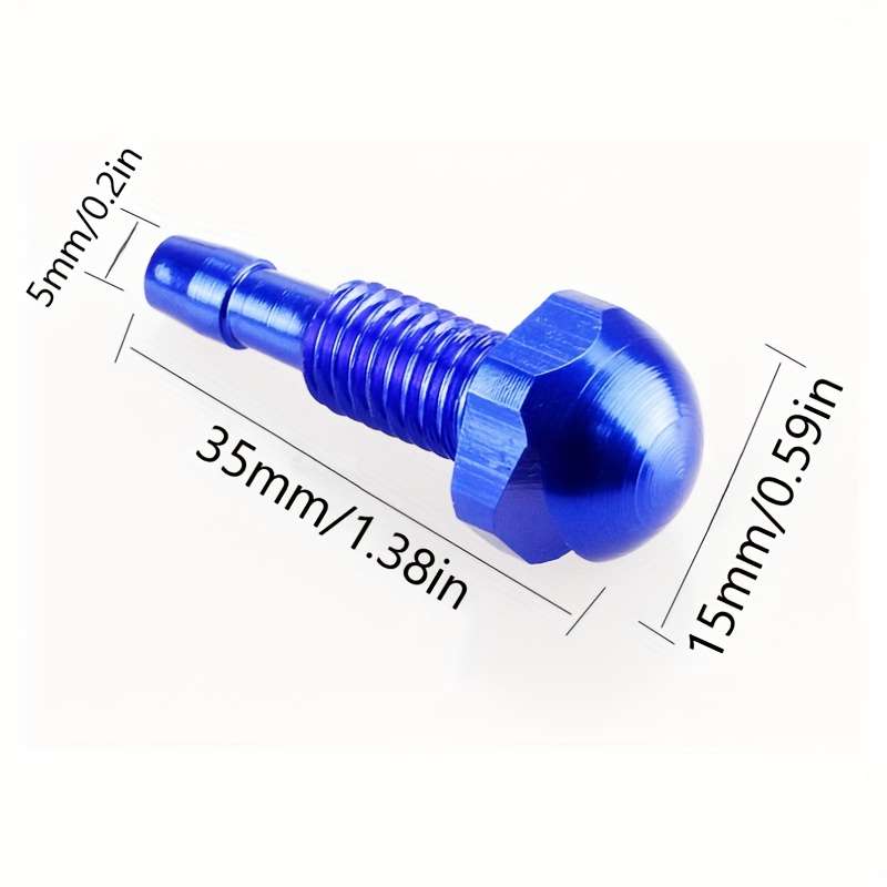 2Pcs Red Universal Aluminum Alloy Car Washer Wiper Jet Nozzles