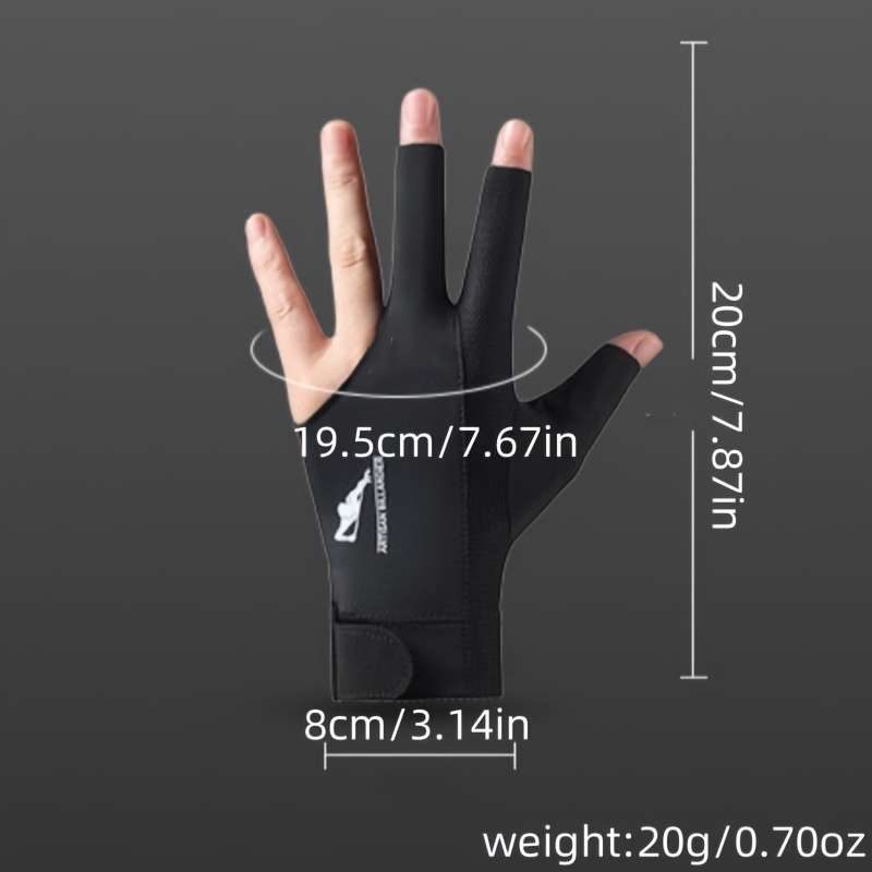 1 Pair Black One Size Outdoor Sports Gloves