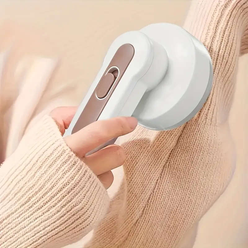1pc USB Rechargeable Fabric Shaver with Cleaning Brush Portable Lint Remover for Clothes Furniture