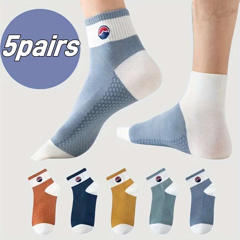 5 Pairs Mixed Colors One Size High Elastic Socks