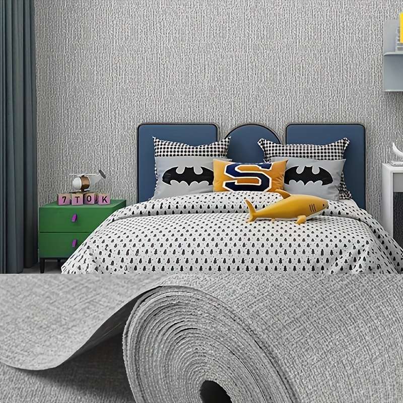 2 Rolls Wall StickersLinen Pattern   Light Pink