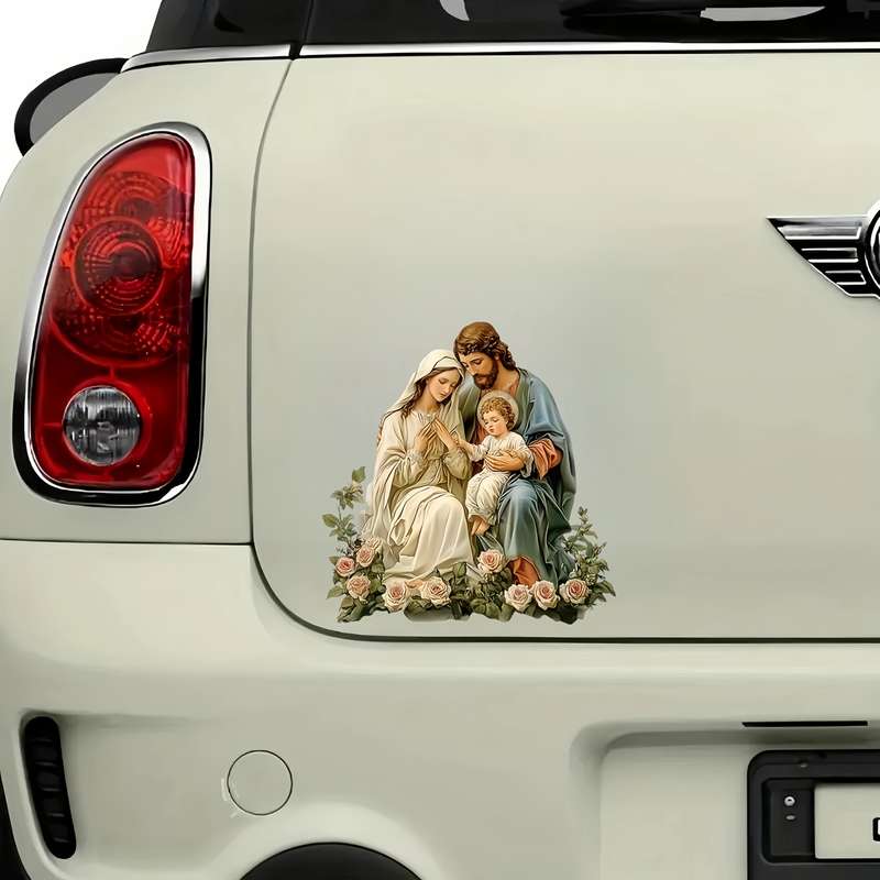 1pc   13.97cmx13.97cm Jesus Christian Themed Stickers