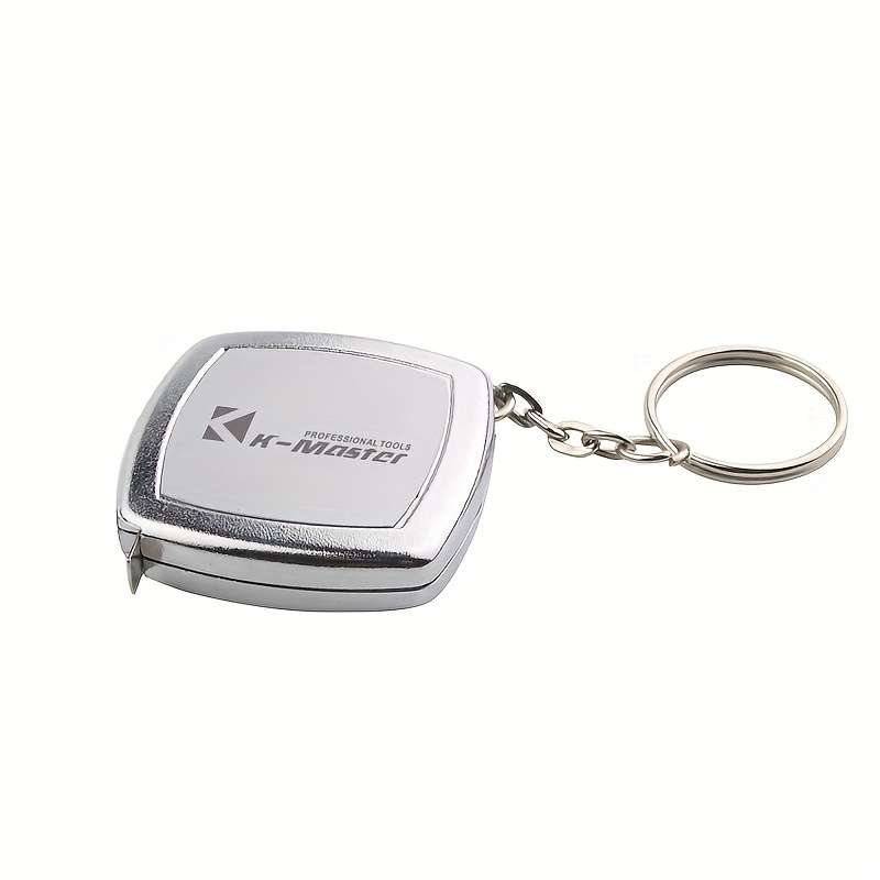 1pc Mini Tape Measure Keychain 200.0 cm PVC Compact Pocket Tool 0.01 Accuracy Precision Port