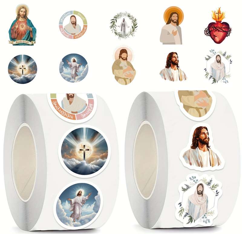 500pcs Jesus Christian Themed Stickers