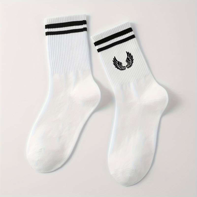 1 Pair White One Size Socks