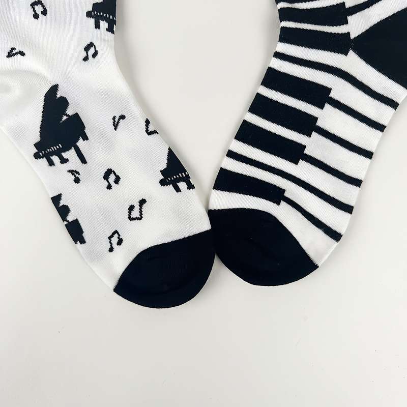 1 Pair Grand Piano Notes  One Size Socks