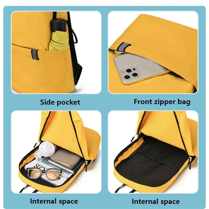 1pc Stylish Backpack Suitable for Both Men And Women Perfect for Casual Use And Students Color sent