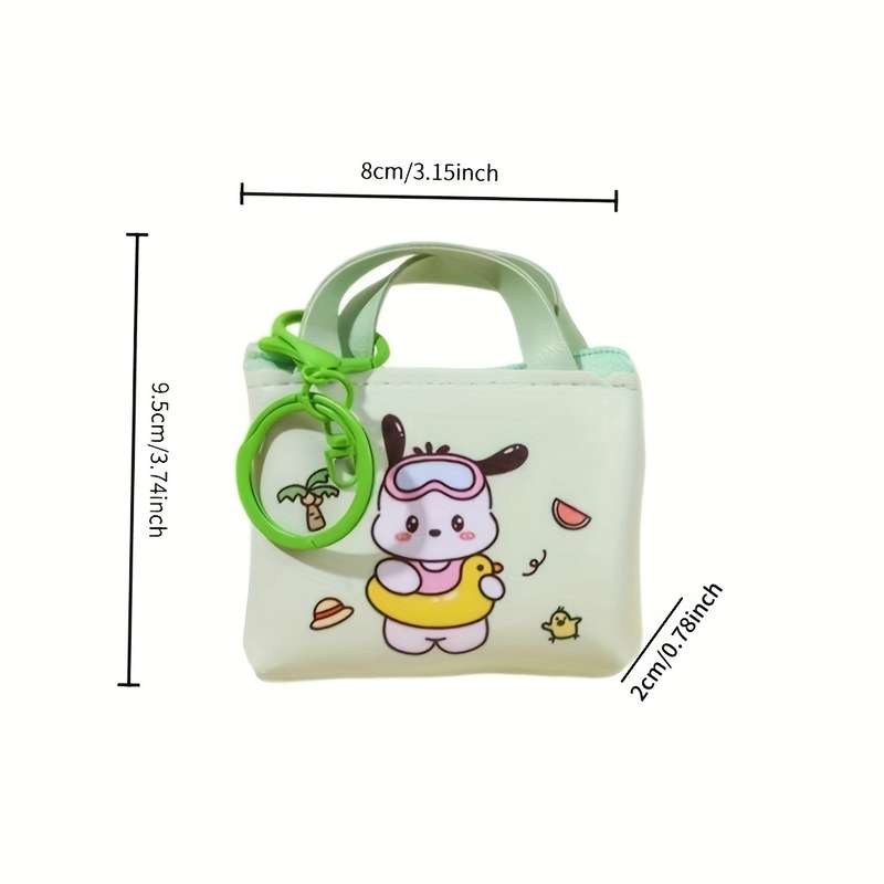 1pc An adorable purse with cute wallet multi-functional coin purse with portable keychain charm wi