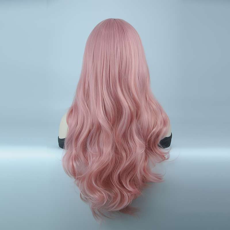 1Pc Pink Color 66.04cm Fashion Design Wig